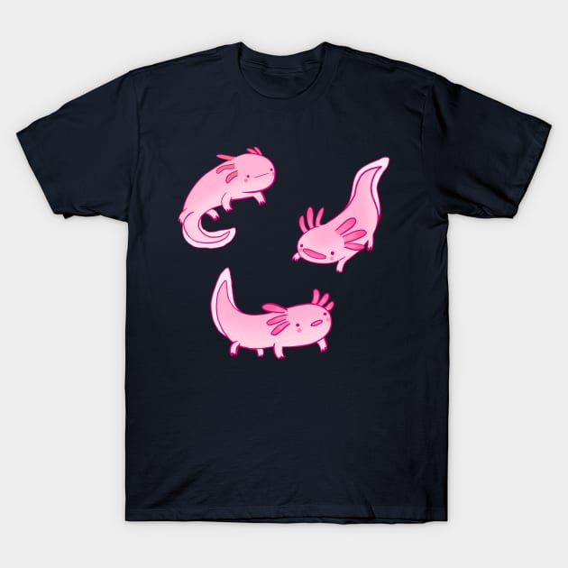 Pink axolotls pack T-Shirt by Mayarart